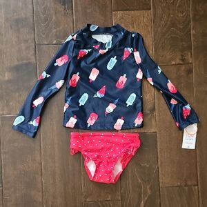 Carter's Navy, Pink, Red, Blue Ice Cream Rashguard Set - Size 3t
